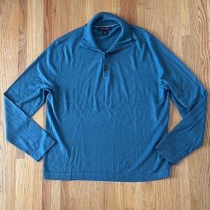 Banana Republic Men's Blue Cashmere Silk Sweater